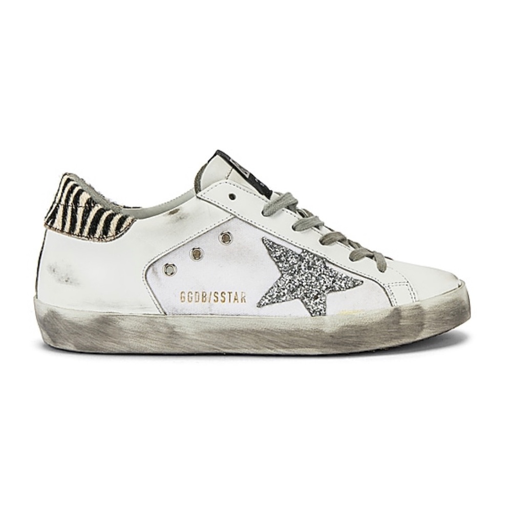 GGDB Superstar Sneakers White/Silver Glitter ⭐️